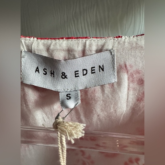 Ash & Eden DINARA MINI WRAP DRESS balloon sleeve - Cotton block print Tuckernuck - Picture 4 of 6